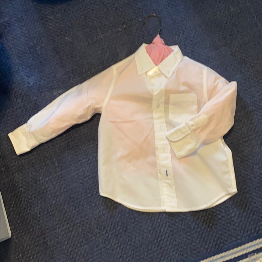 Boys white button down shirt